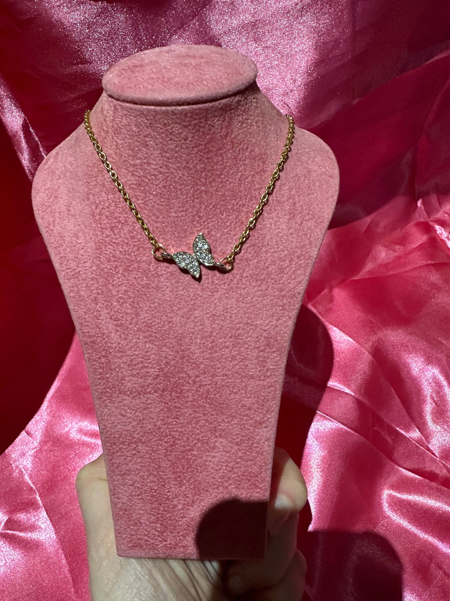 Dainty butterfly necklace