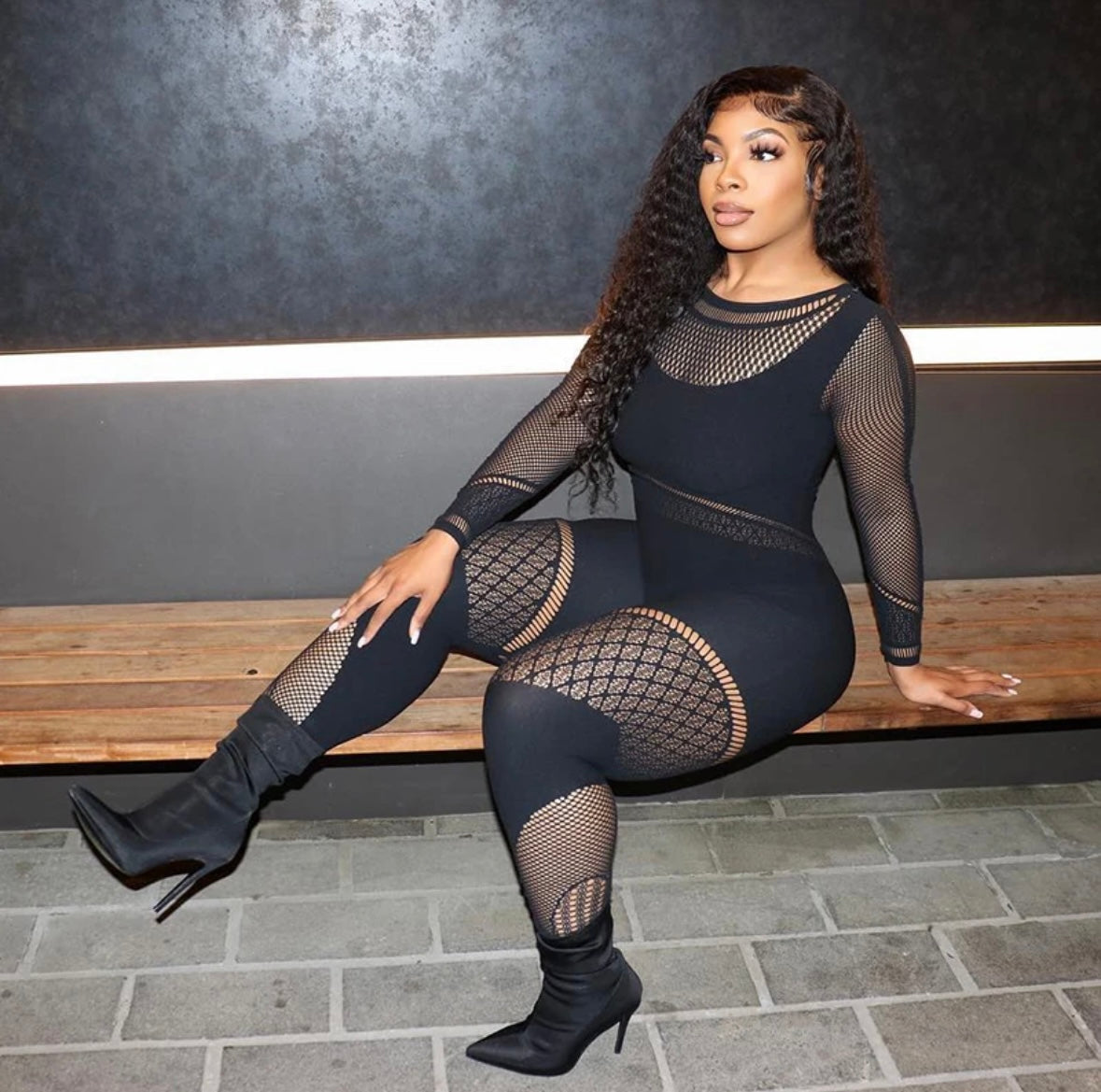 Mesh jumpsuit