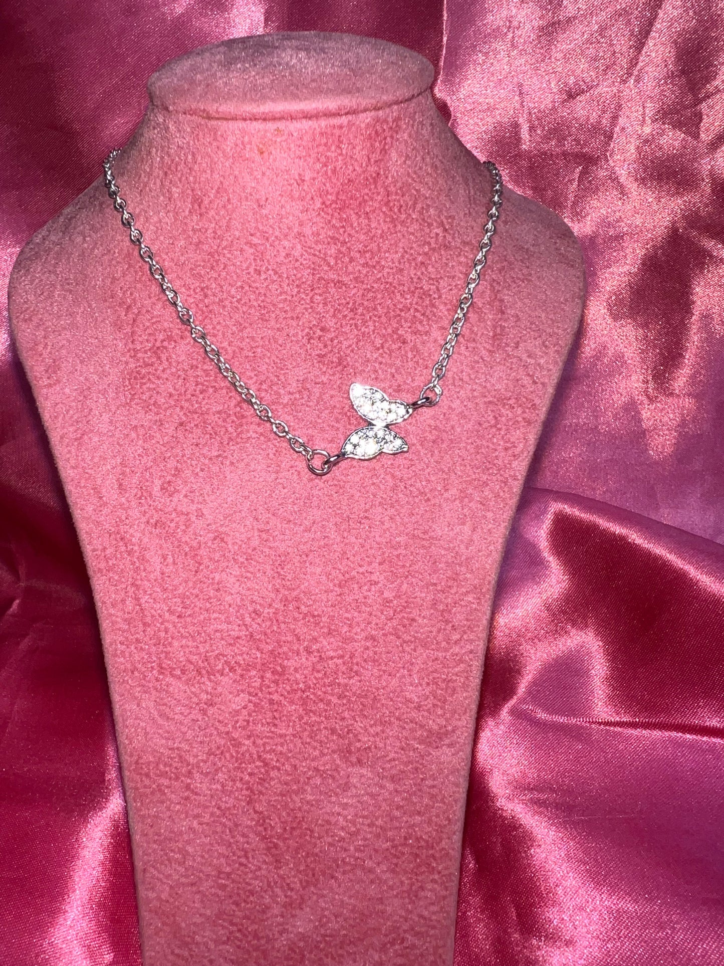 Dainty butterfly necklace