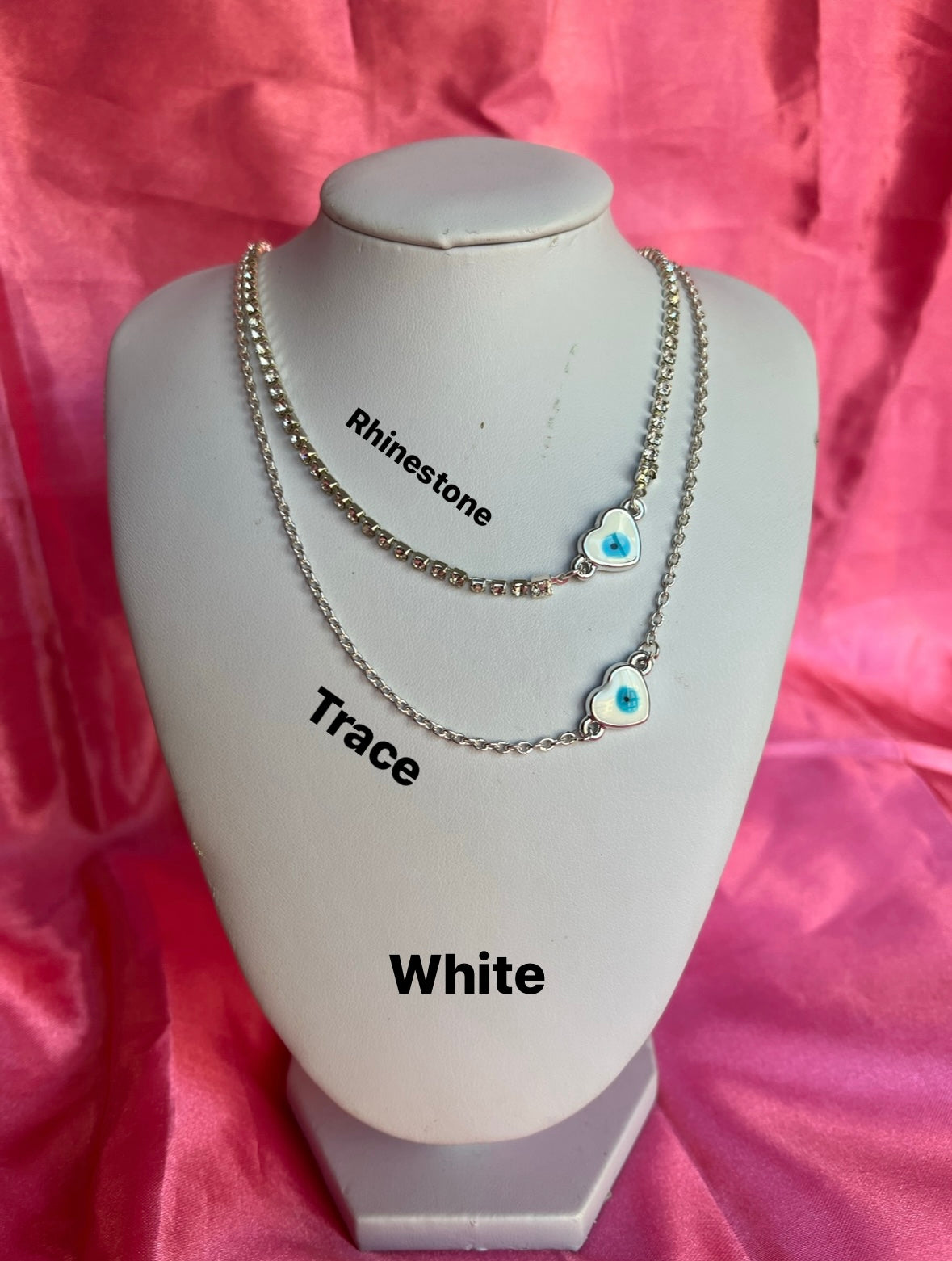 Evil eye heart necklace