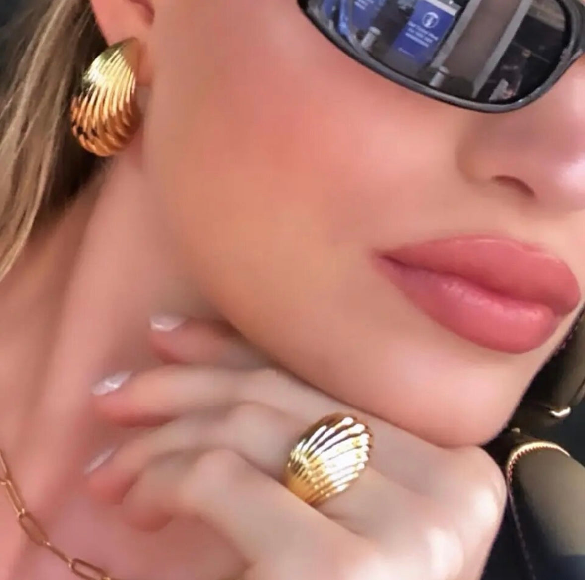 Textured Water Drop earrings