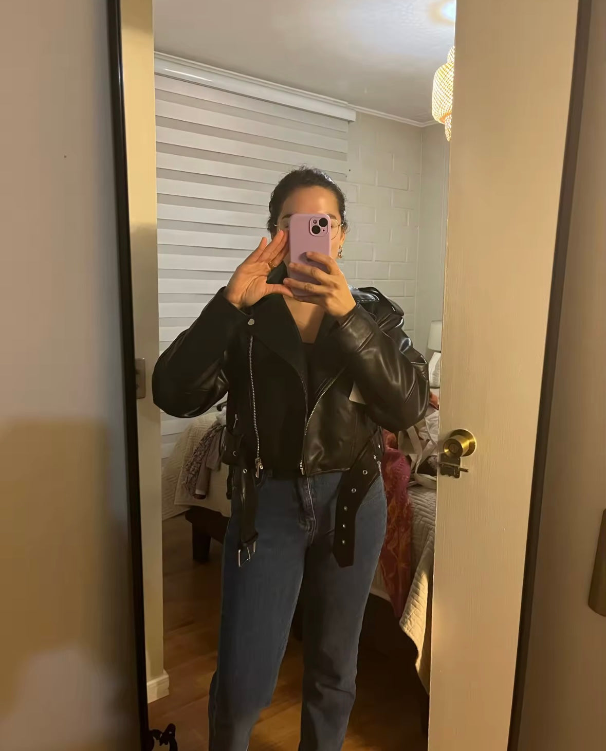 Faux leather jacket