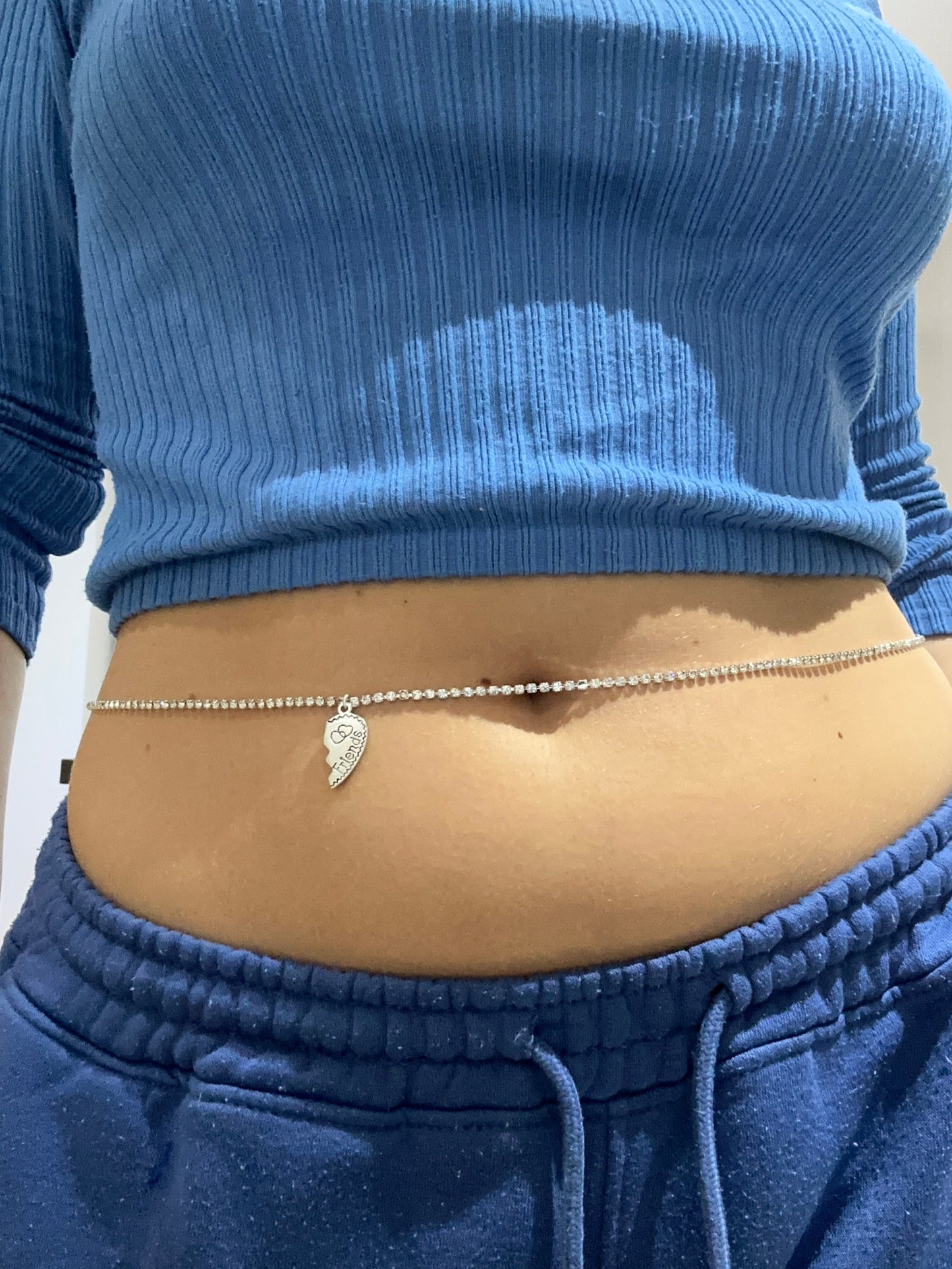 Best friends belly chain