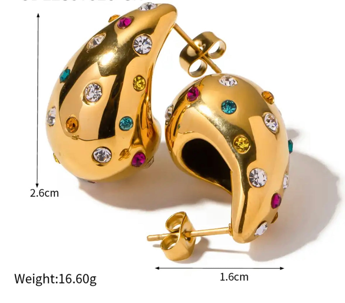 Crystal Water drop earrings