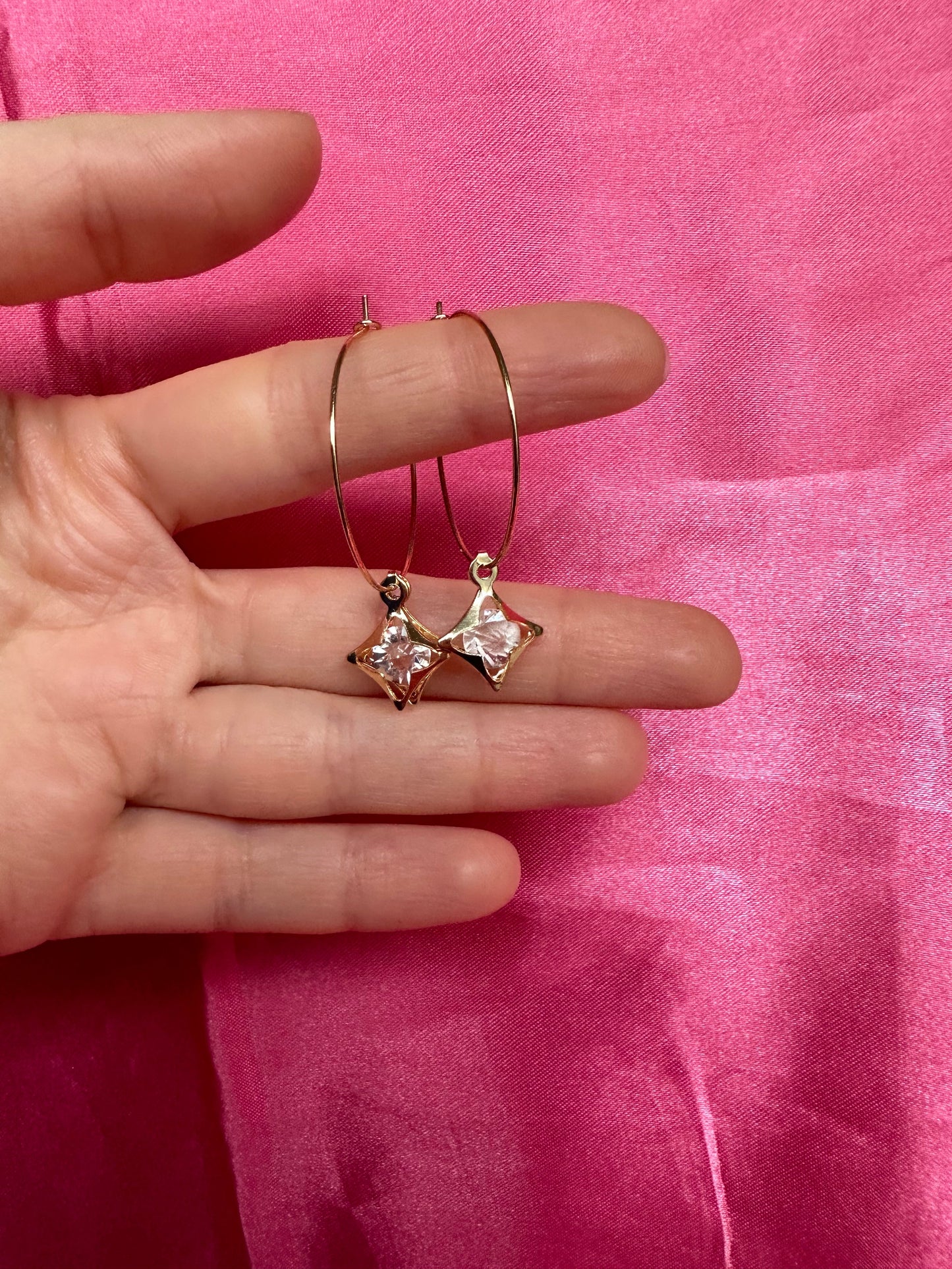 Crystal shape earrings