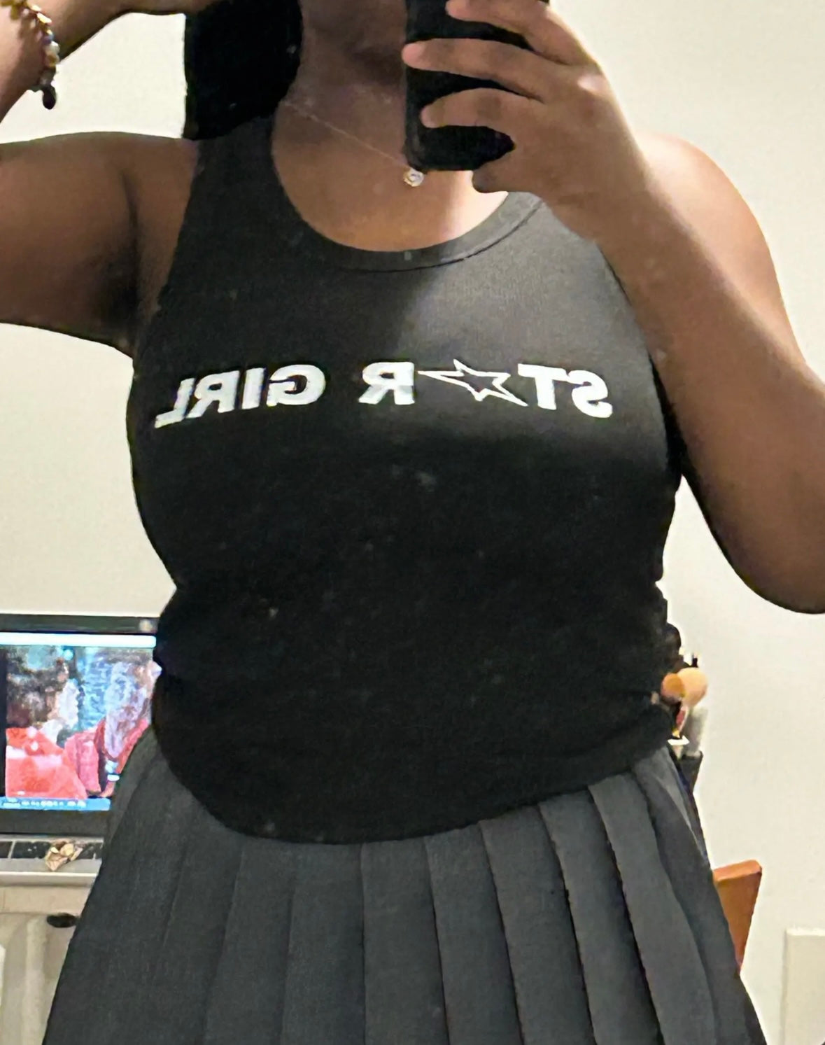 Star girl slogan crop top
