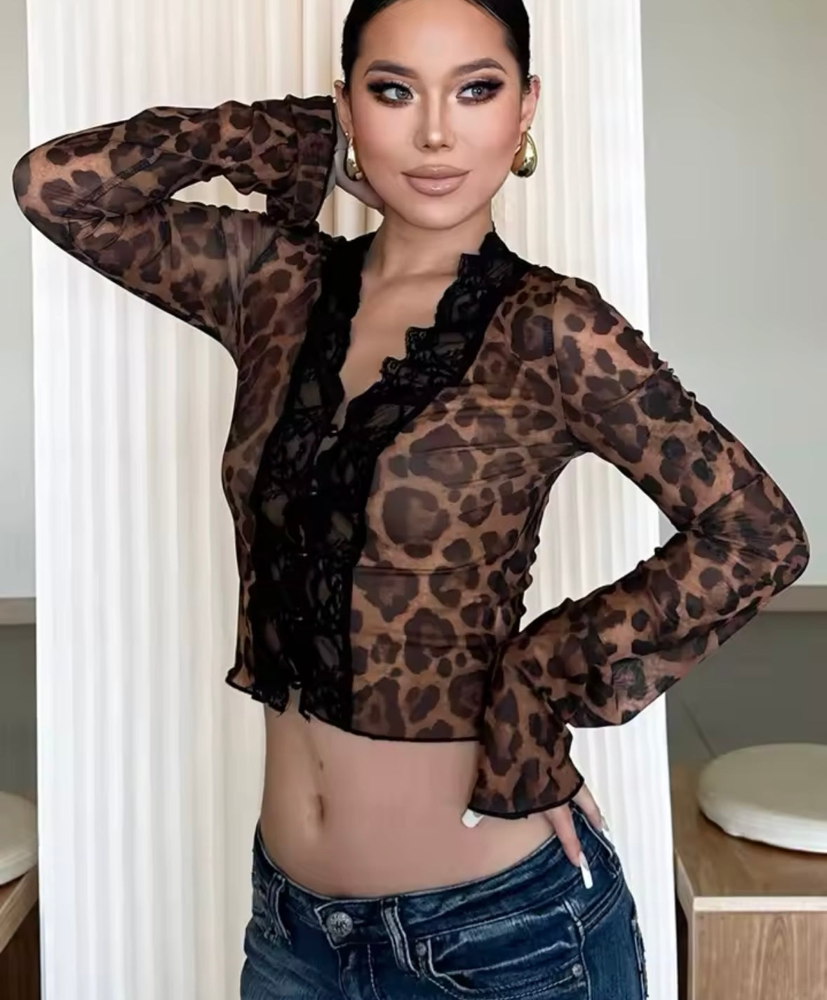 Mesh lace top
