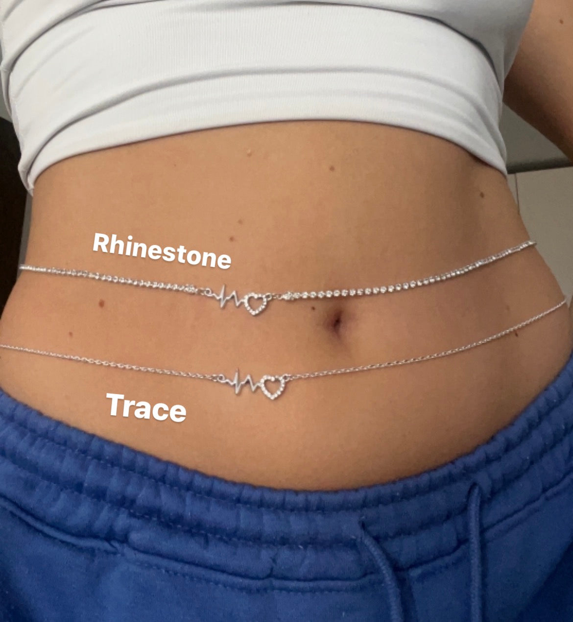 Love pulse belly chain