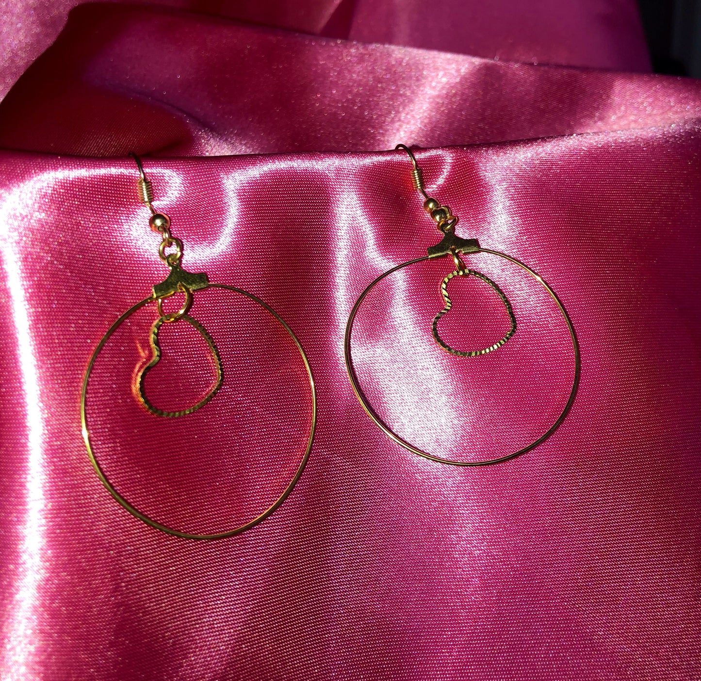 Heart hoop earrings - Icegoldbyvee