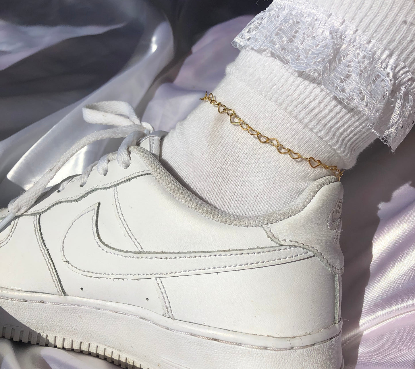 Heart anklet