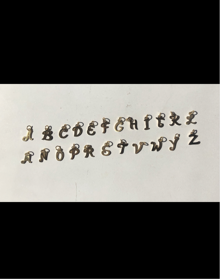 Charm letter anklet