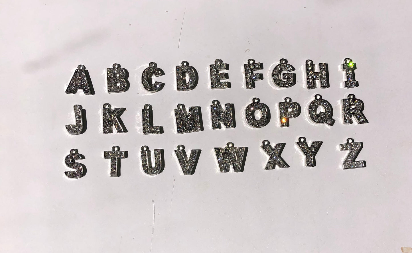 Silver letter necklace