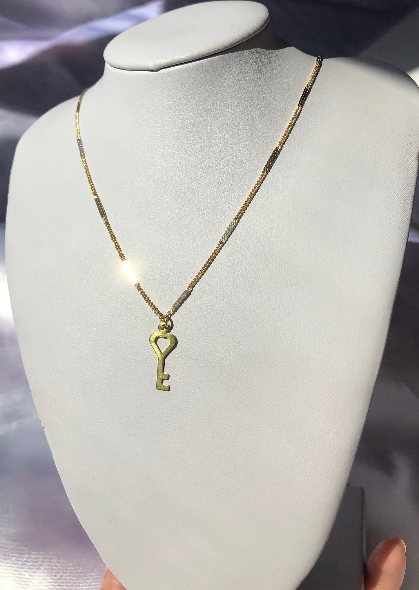 Love key necklace