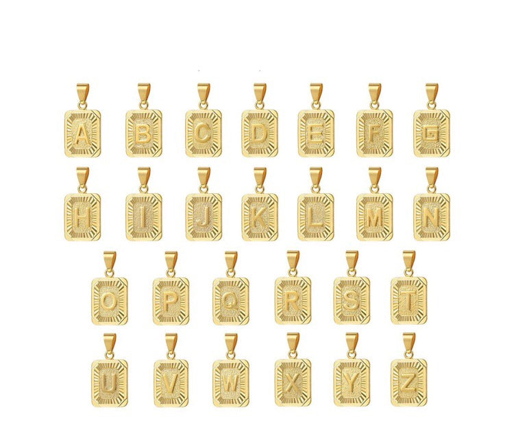 Letter pendant necklace - Icegoldbyvee