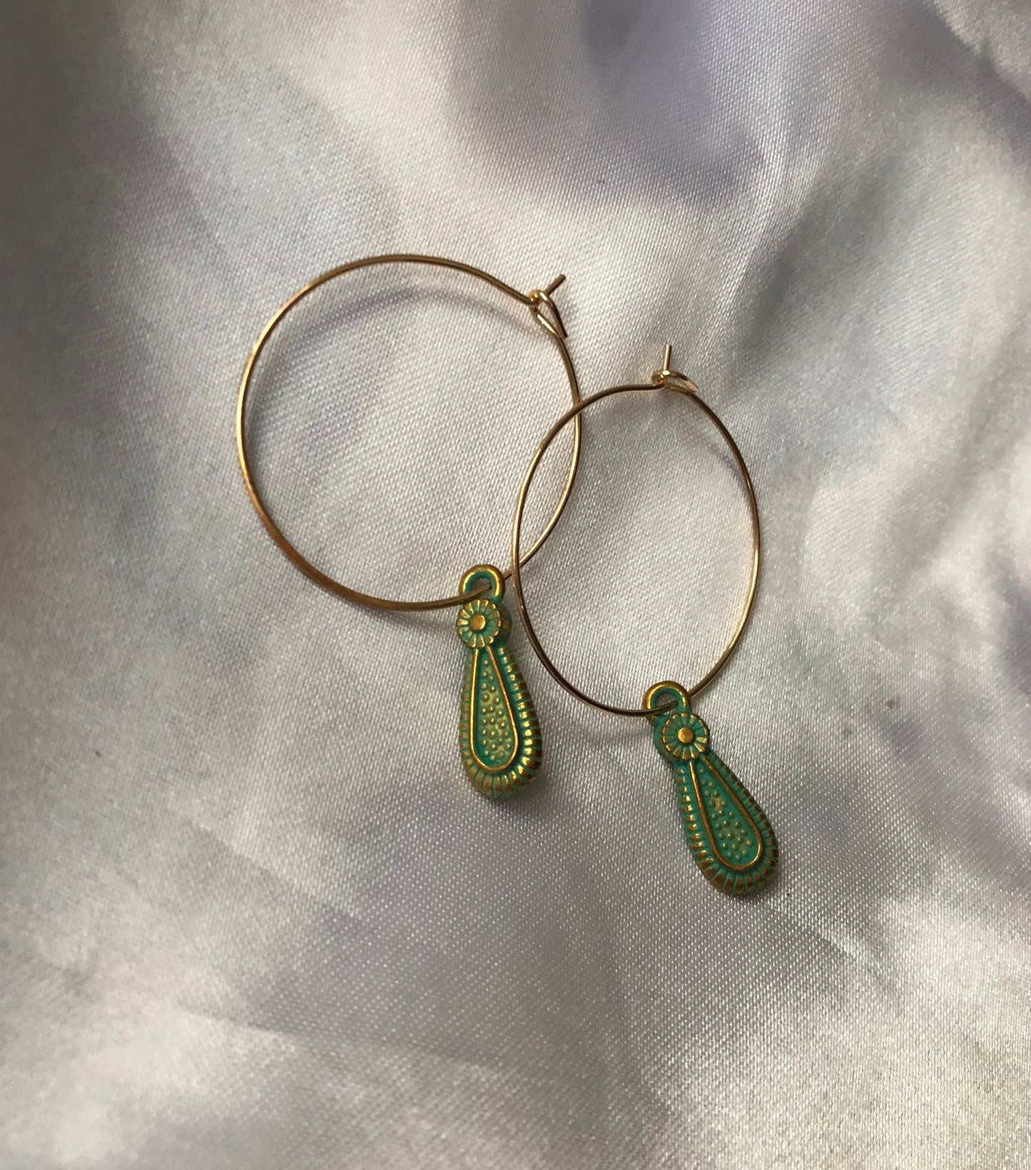 Turquoise element hoops