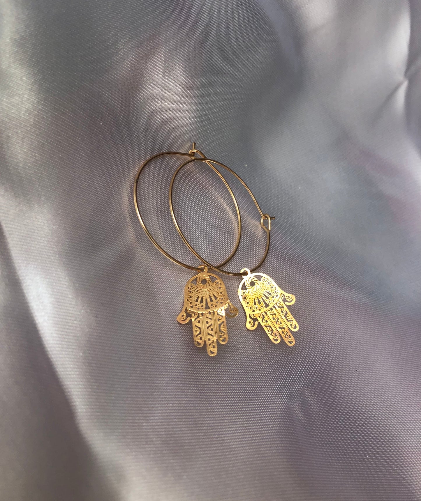 Hamsa hand hoops