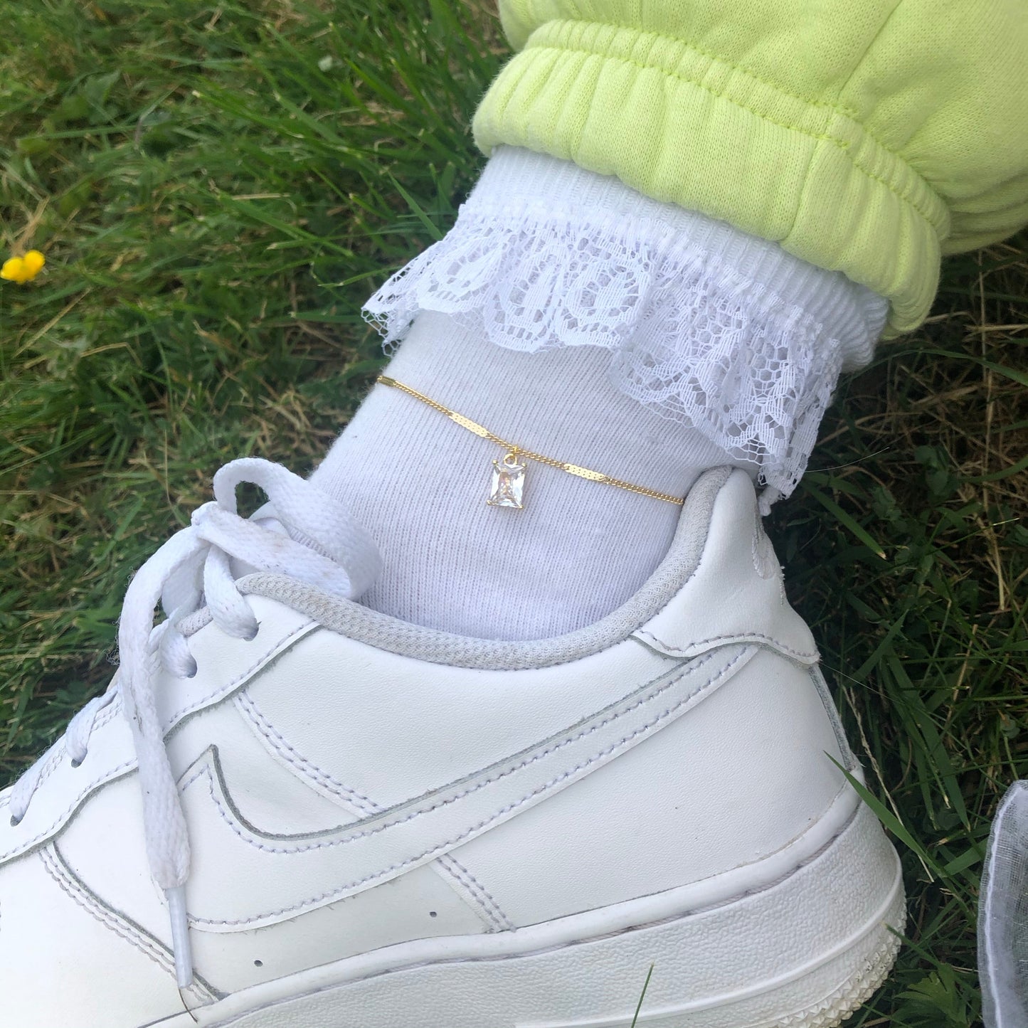 Diamond anklet