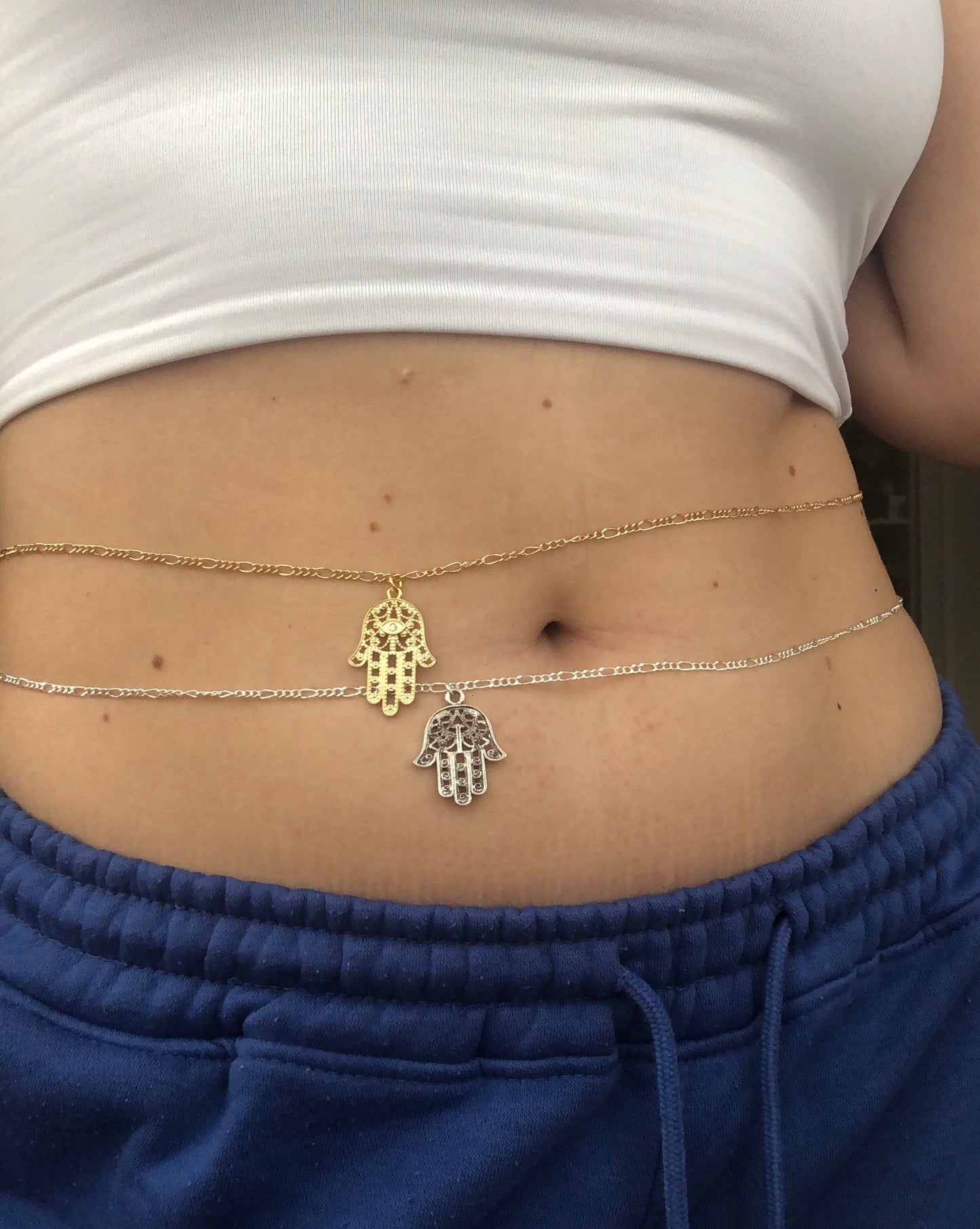 Hand of Fatima belly chain