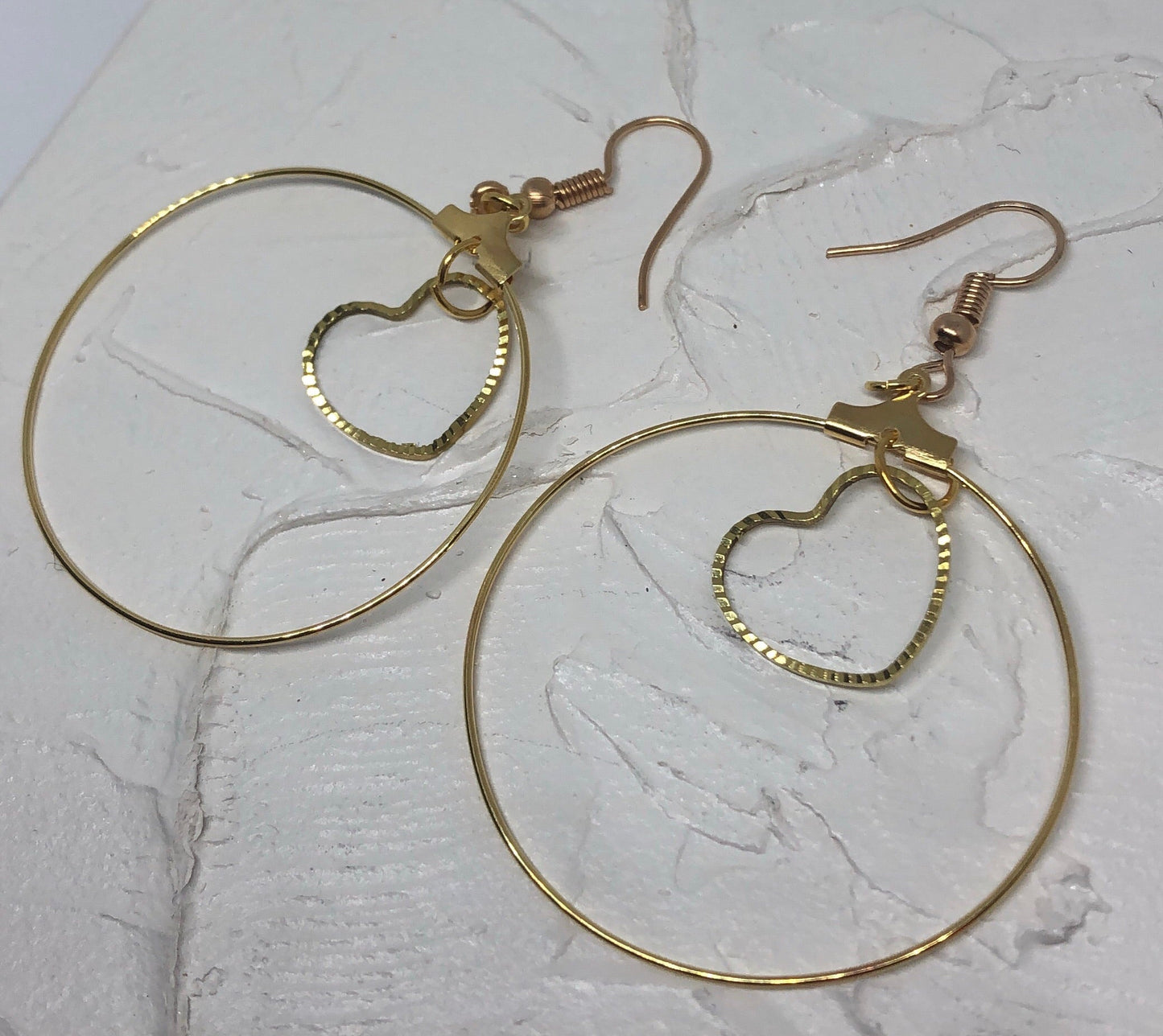 Heart hoop earrings - Icegoldbyvee