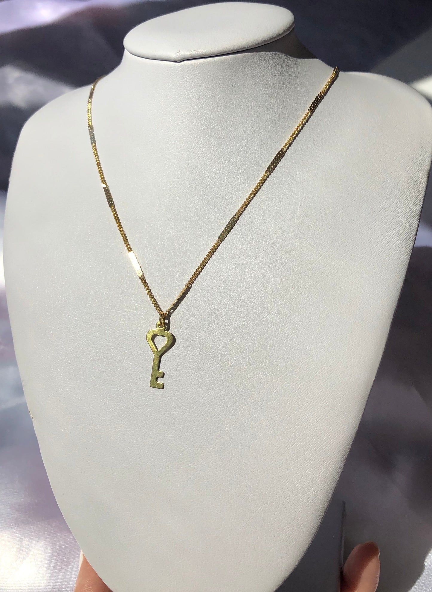 Love key necklace