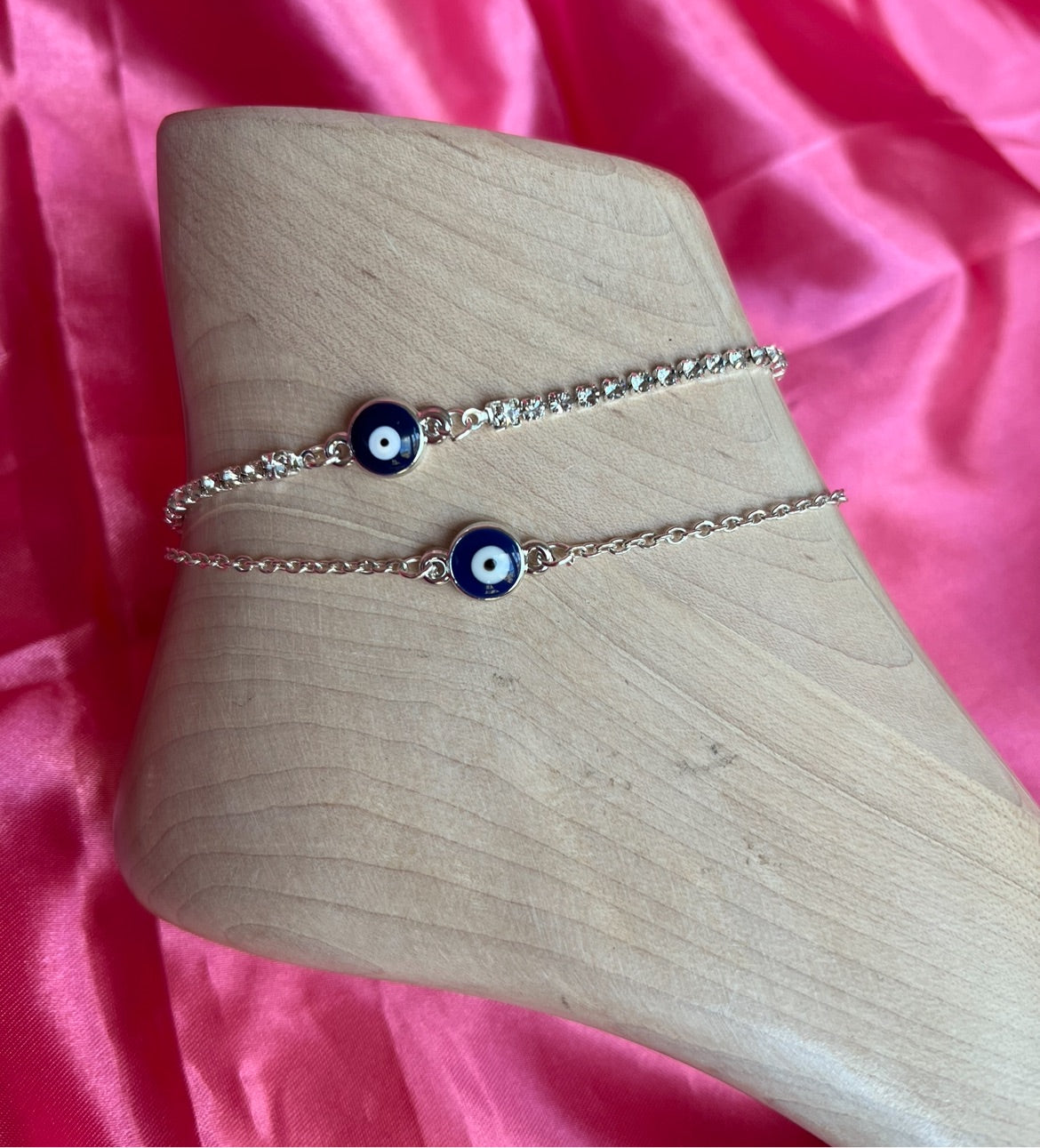 Evil eye anklet