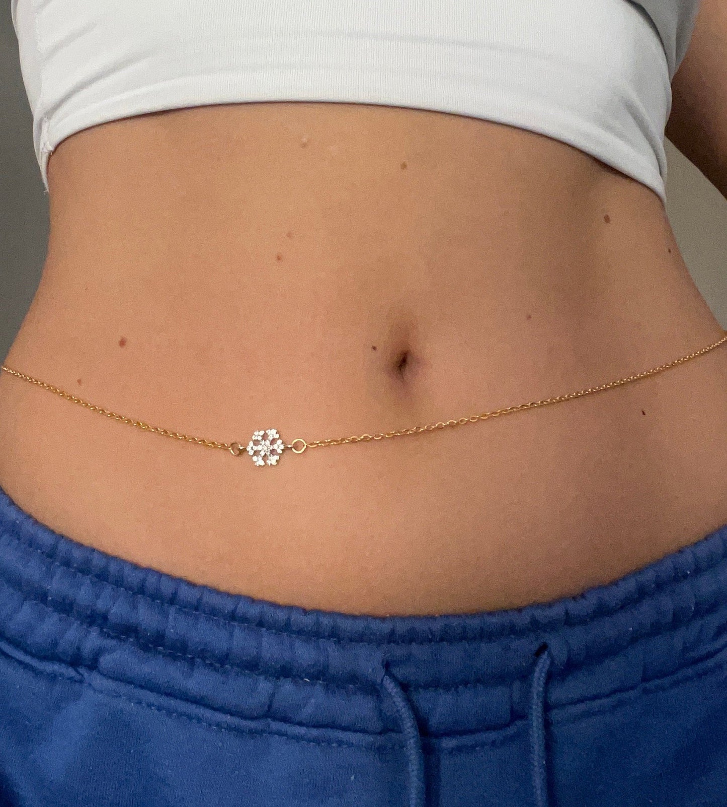 Snowflake belly chain