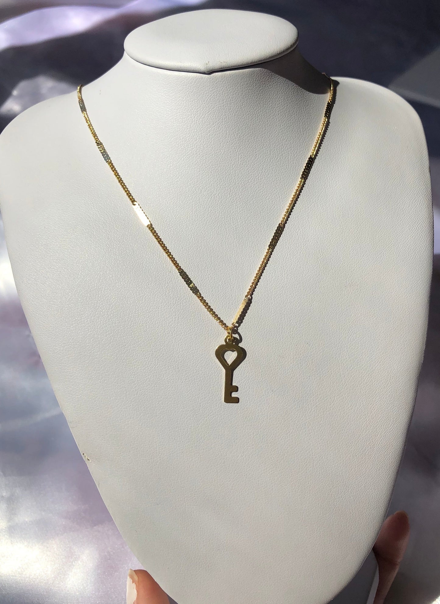 Love key necklace