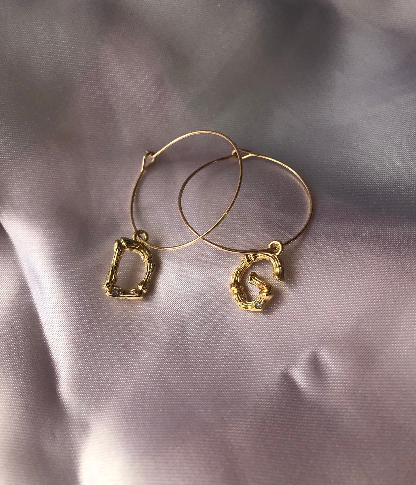 Bamboo letter hoops