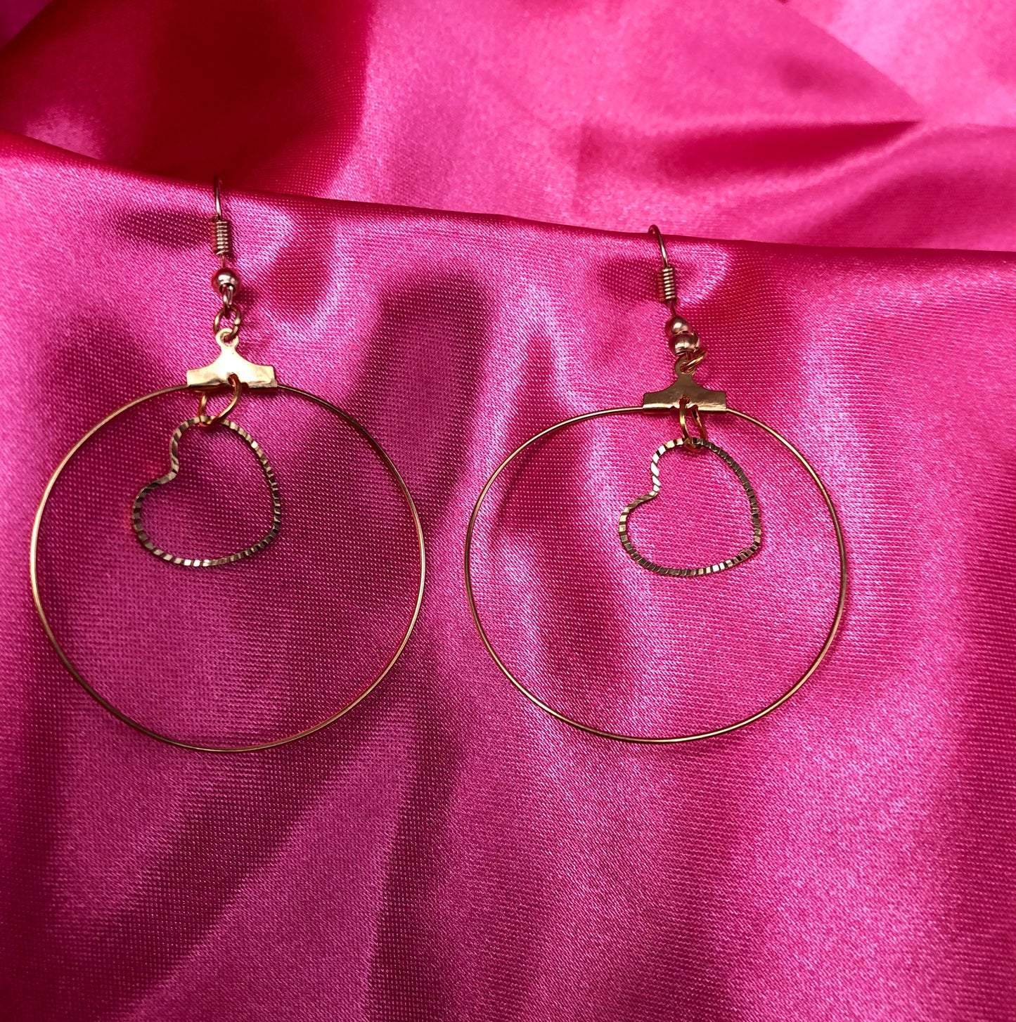 Heart hoop earrings - Icegoldbyvee