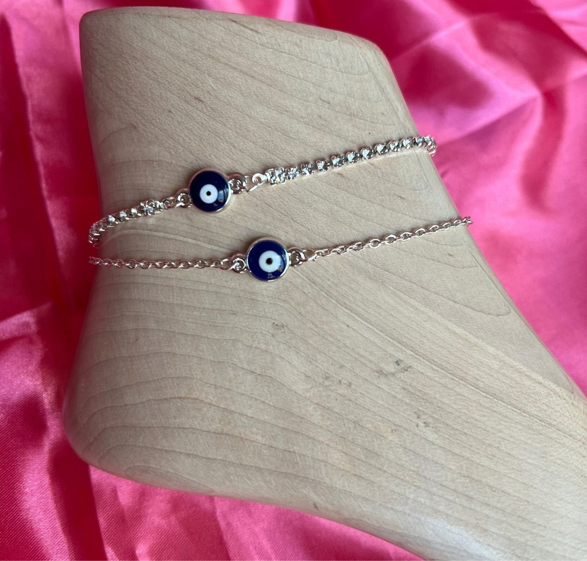 Evil eye anklet