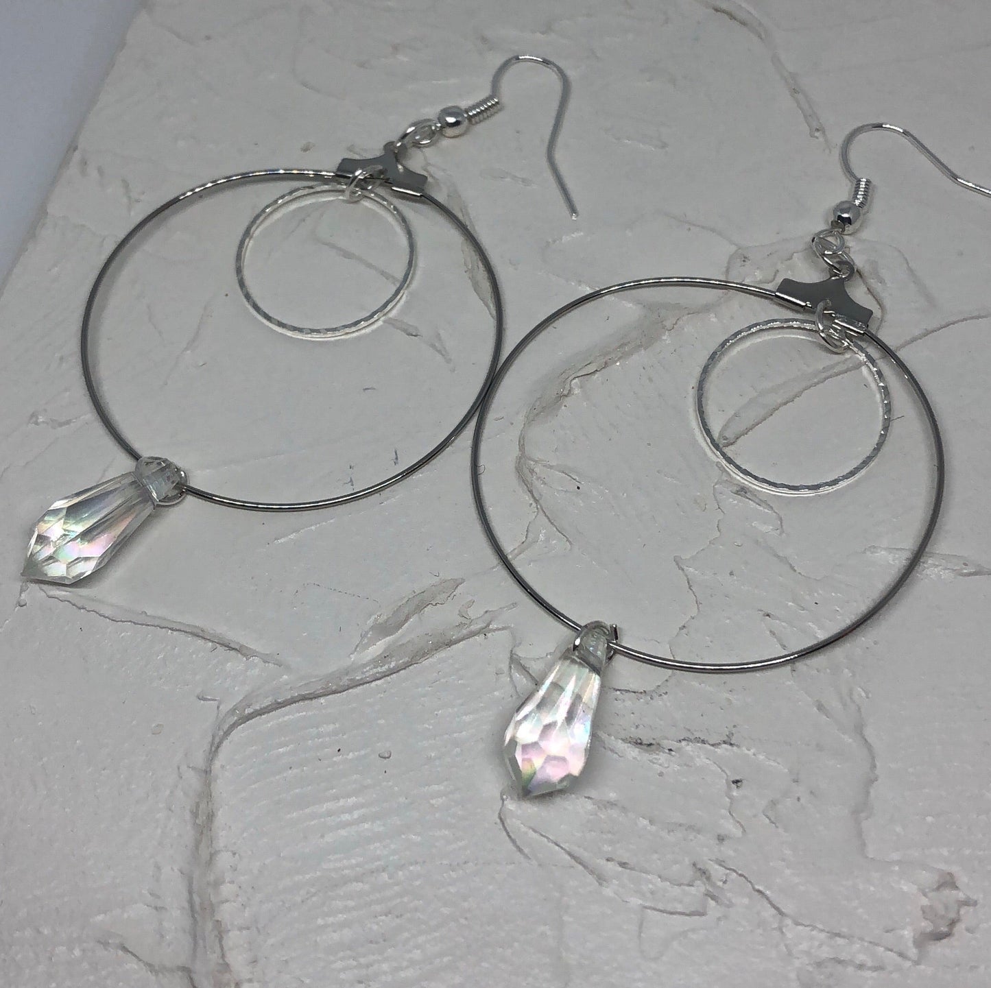 Double circle crystal hoops - Icegoldbyvee
