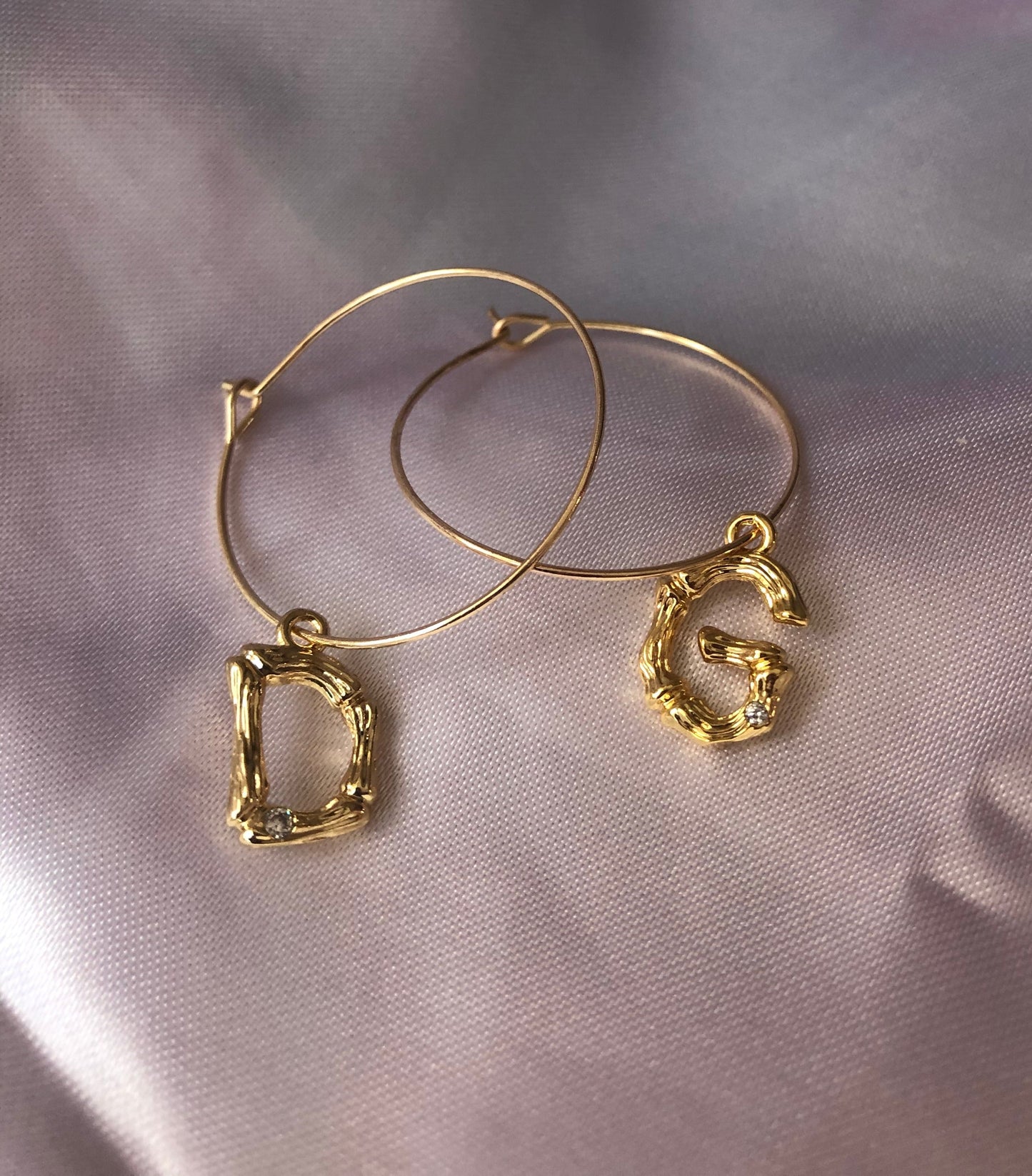 Bamboo letter hoops