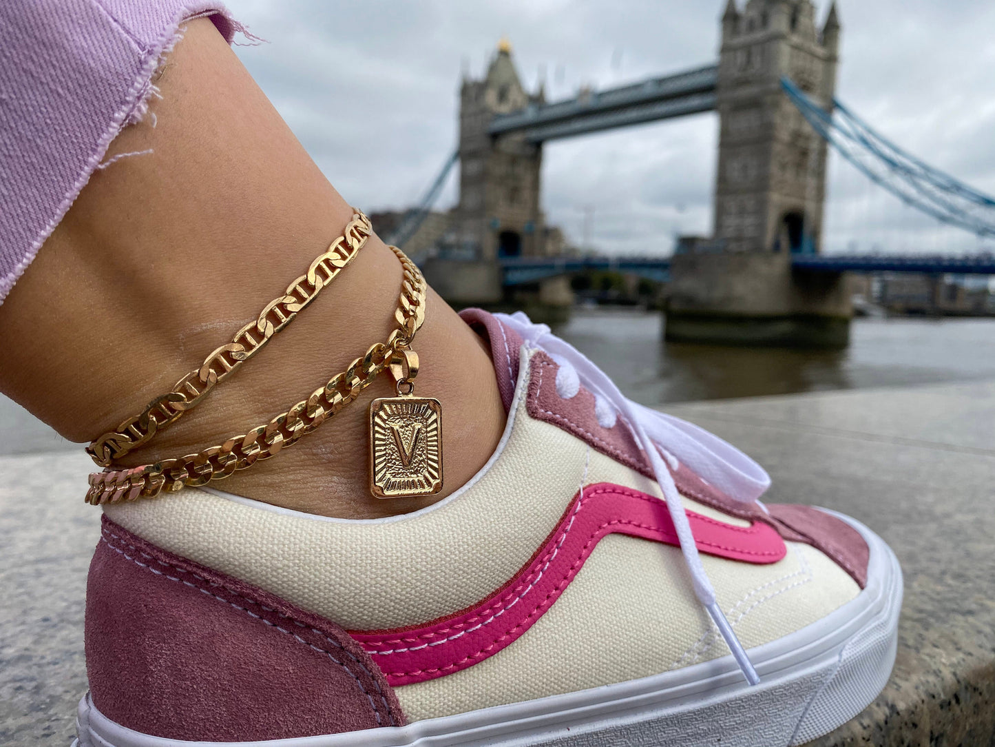 Letter anklet - Icegoldbyvee