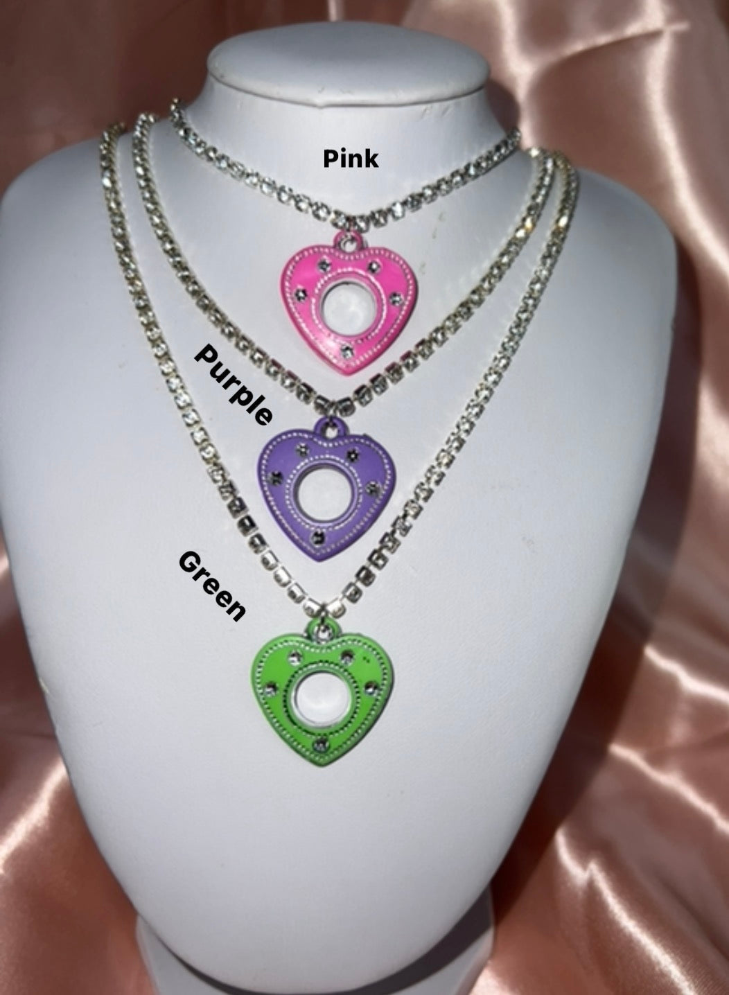 Colour heart necklace