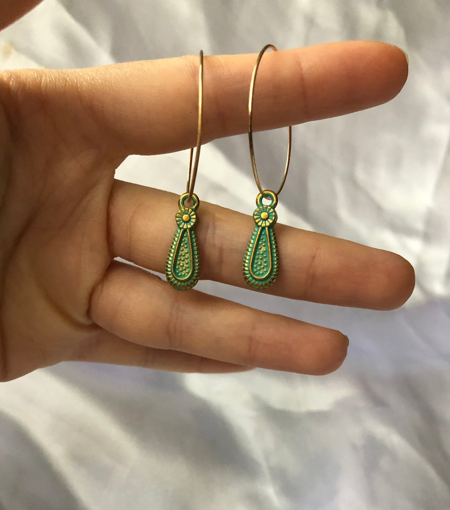 Turquoise element hoops