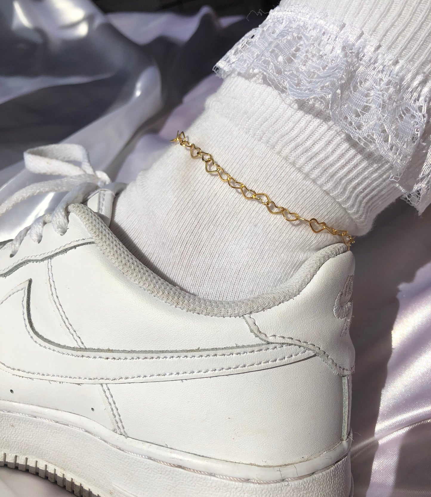 Heart anklet