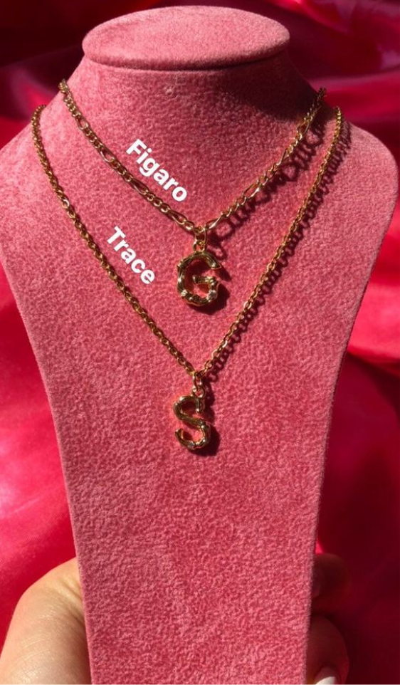 Bamboo letter necklace