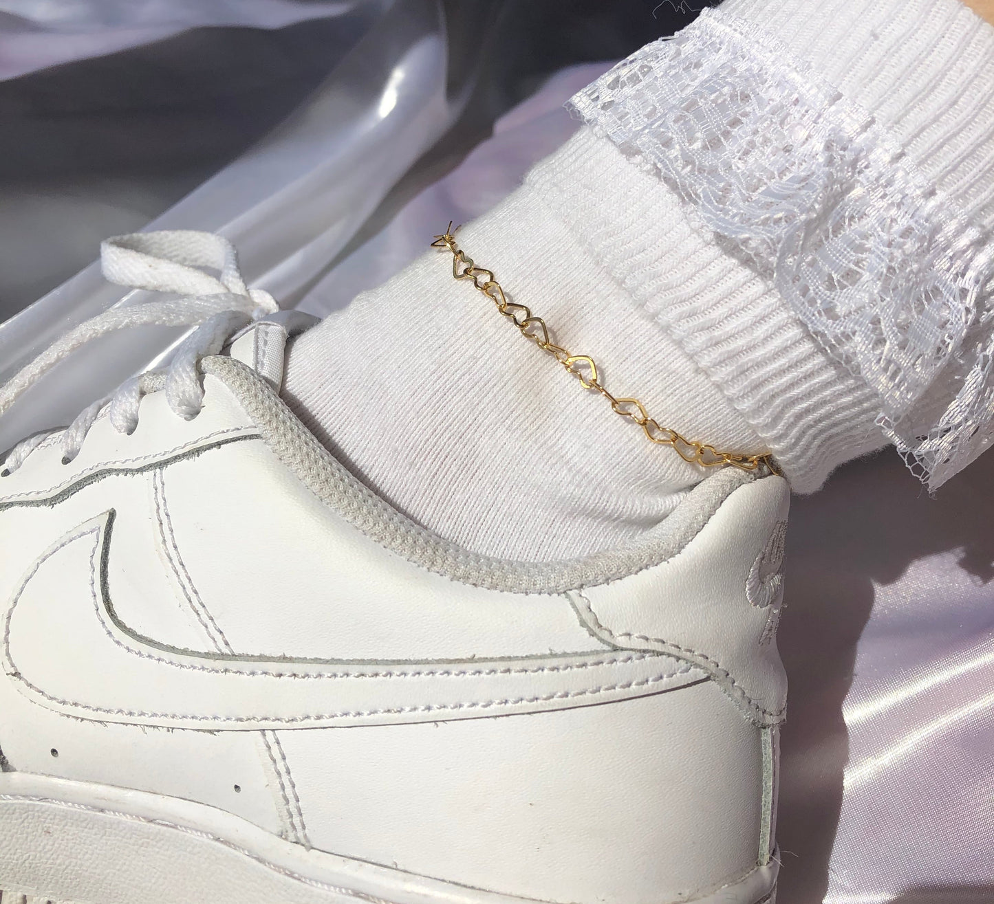 Heart anklet