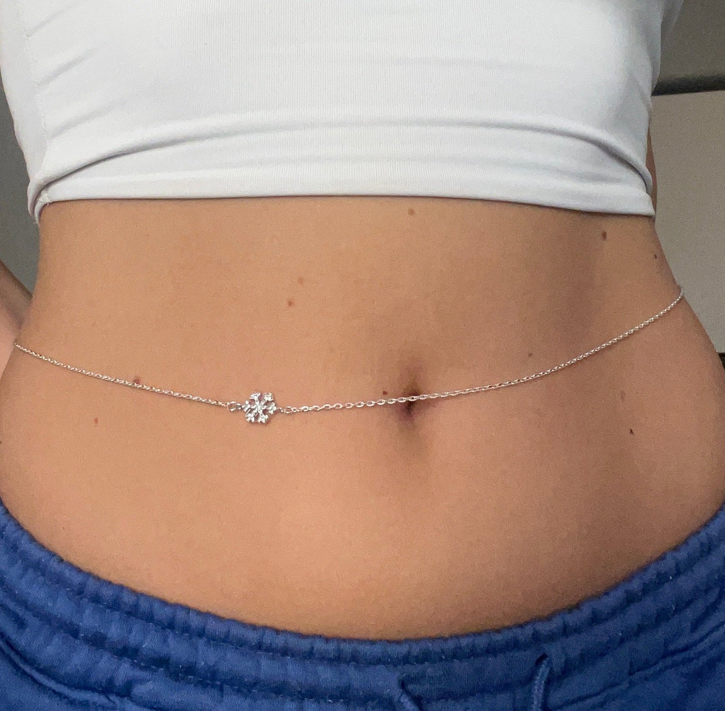 Snowflake belly chain