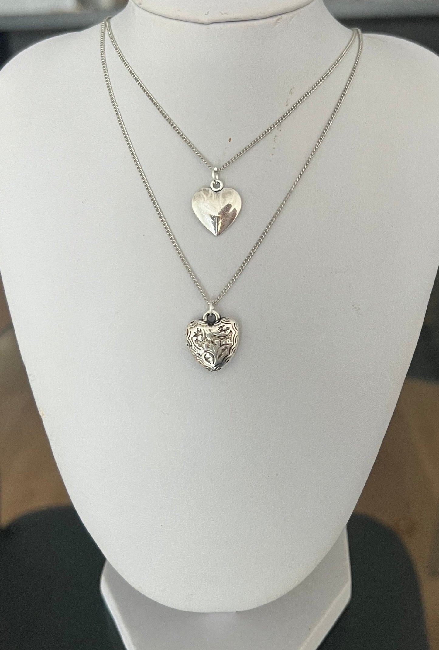 Silver heart necklace