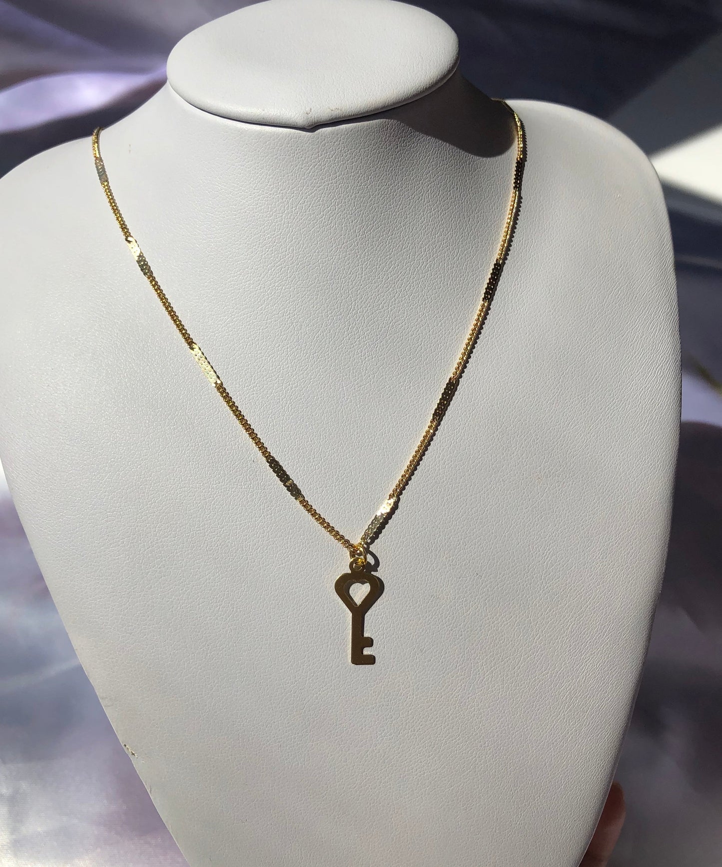 Love key necklace
