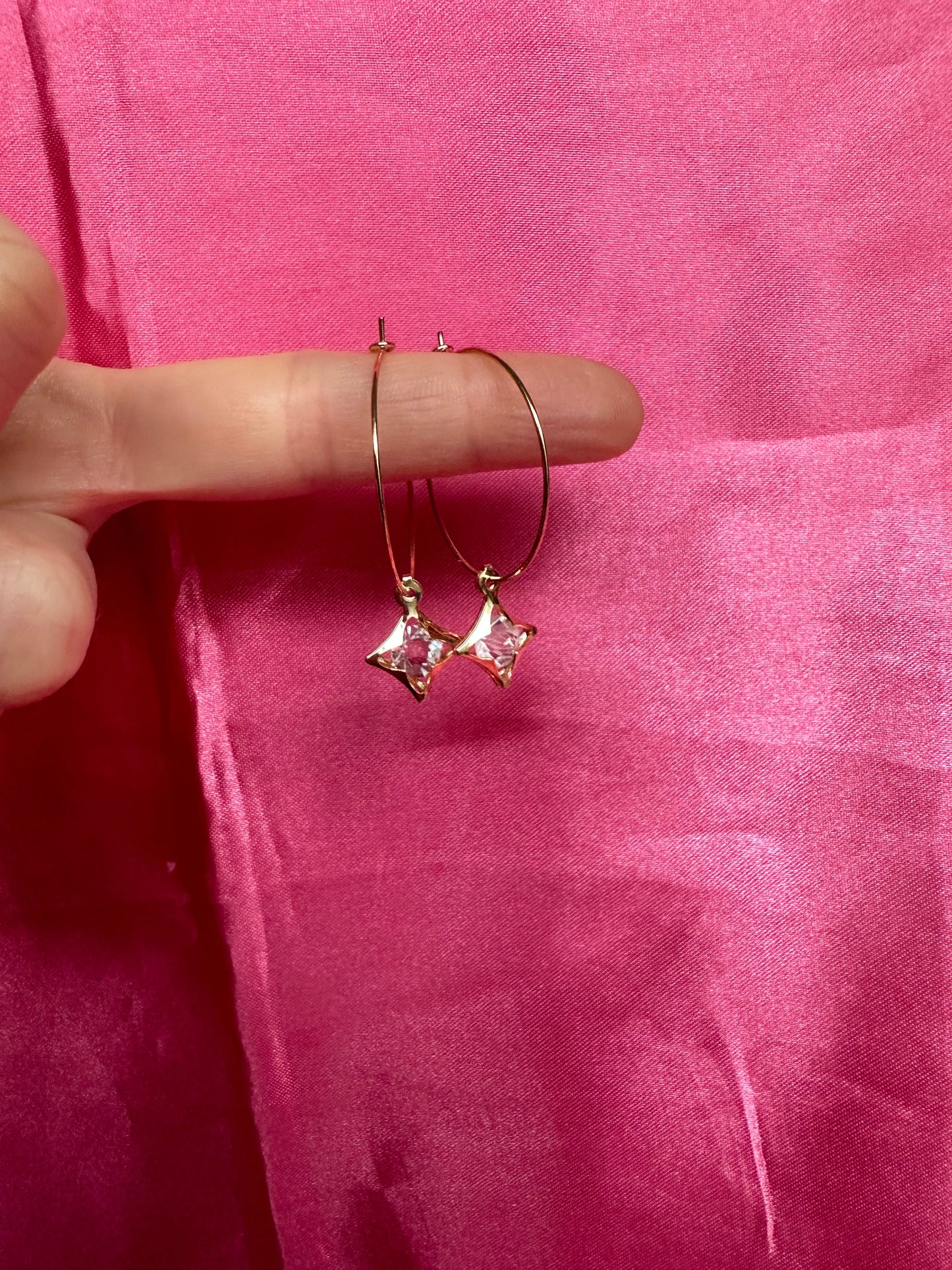 Crystal shape earrings