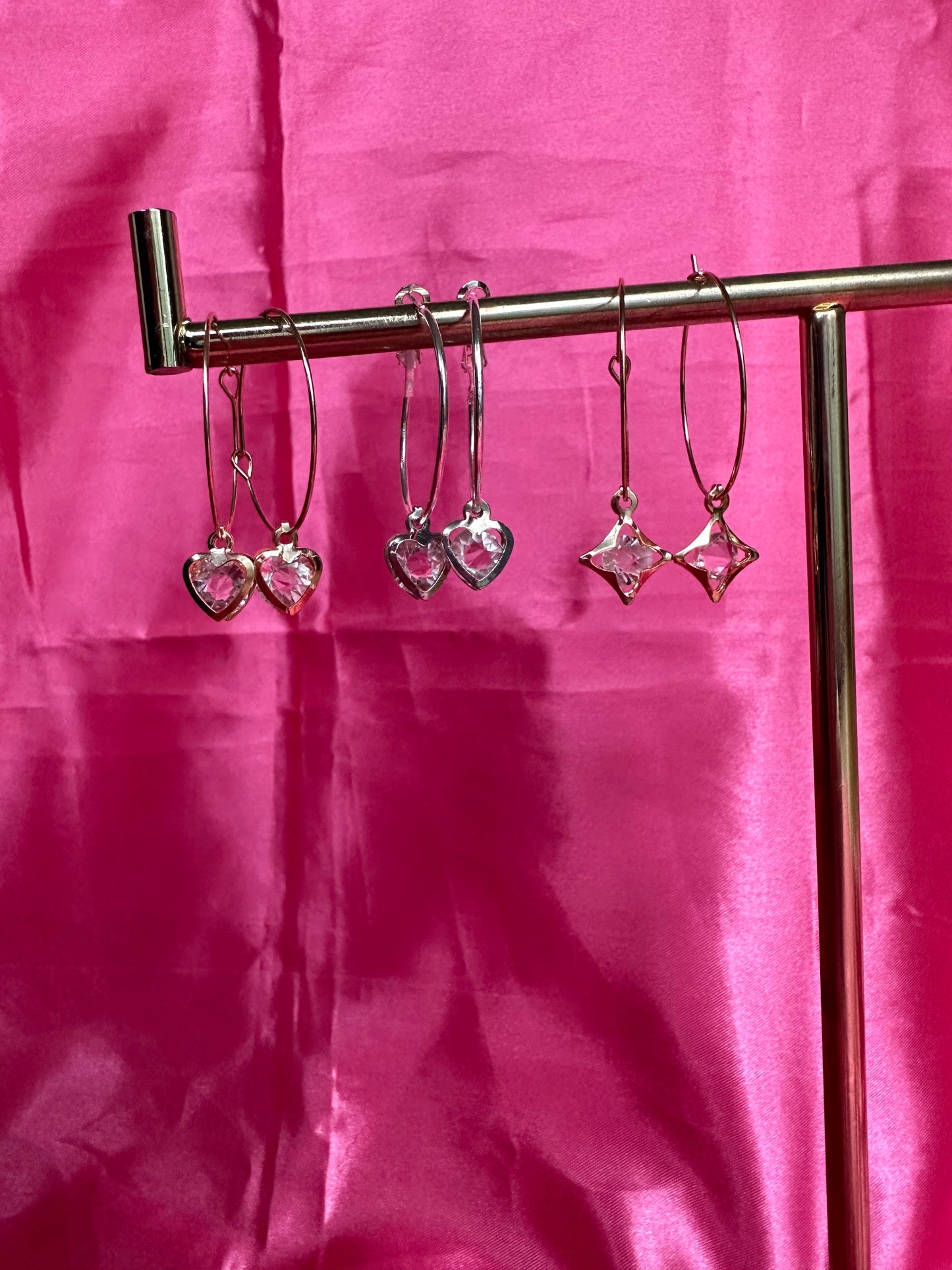 Crystal shape earrings