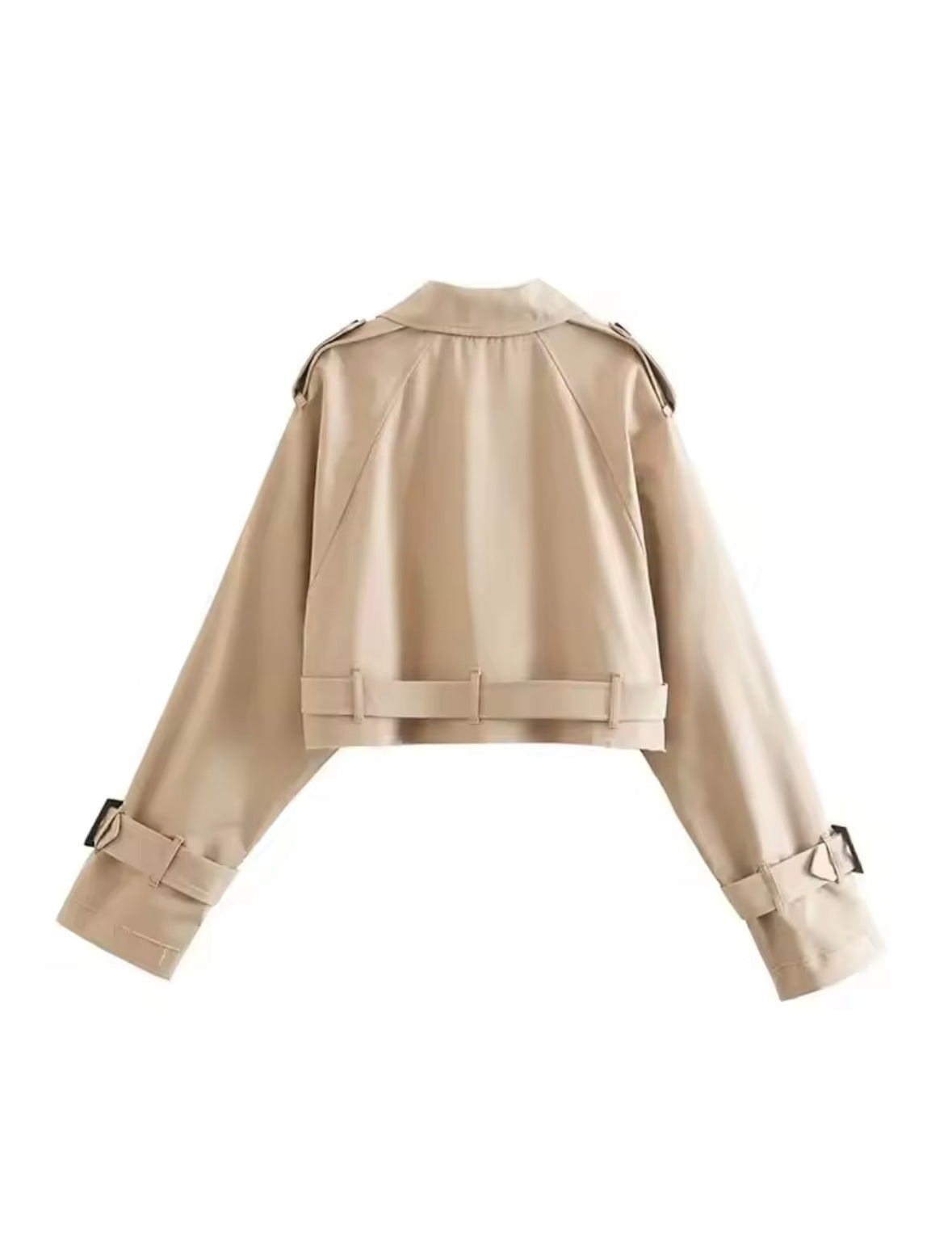 Crop trench coat