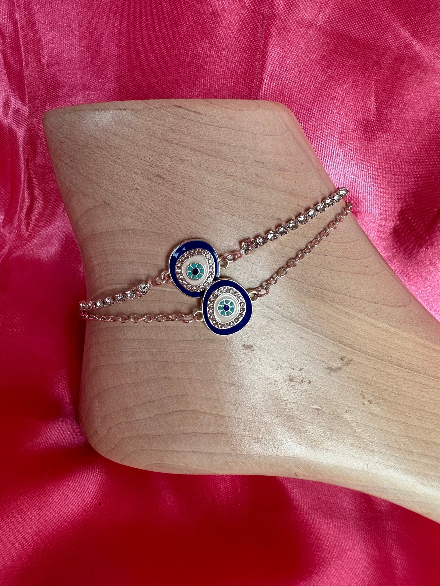 Evil eye luxe anklet