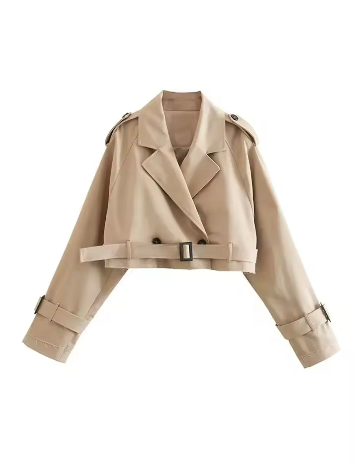 Crop trench coat