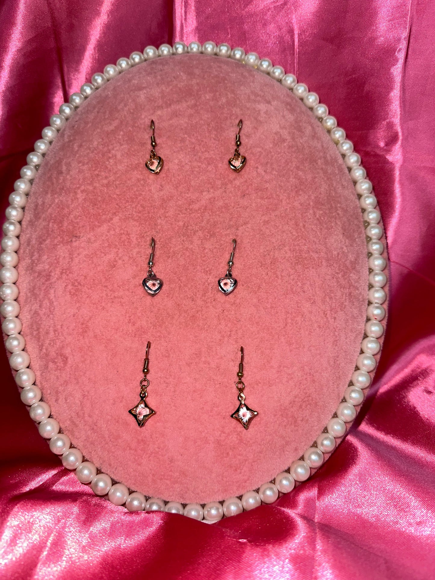 Crystal shape earrings