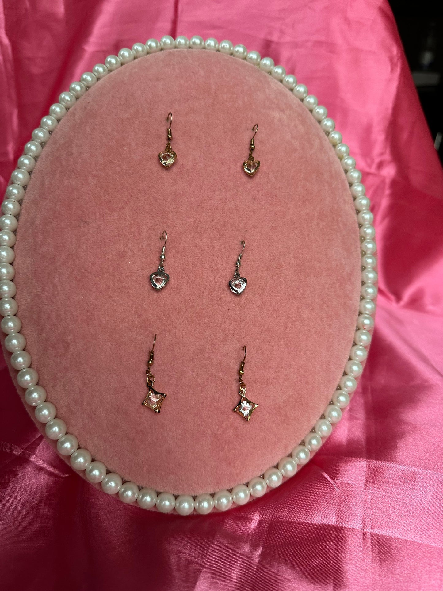 Crystal shape earrings