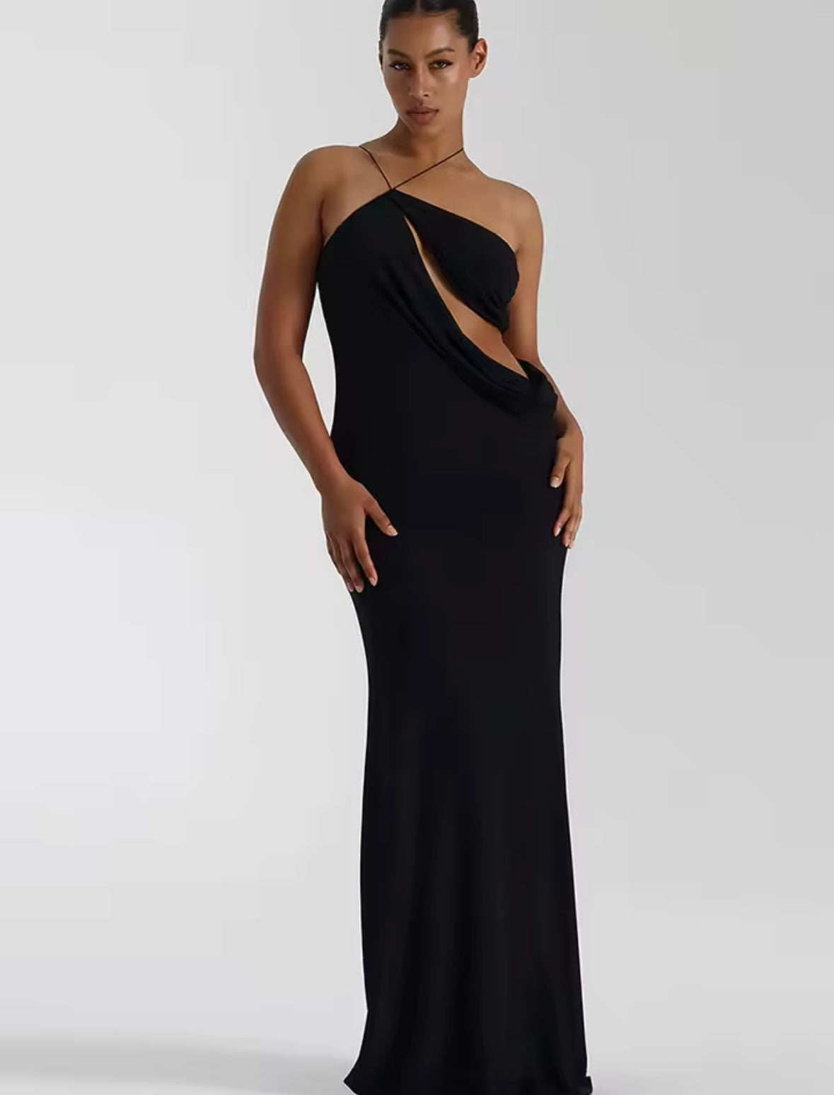 Backless cut out maxi dress