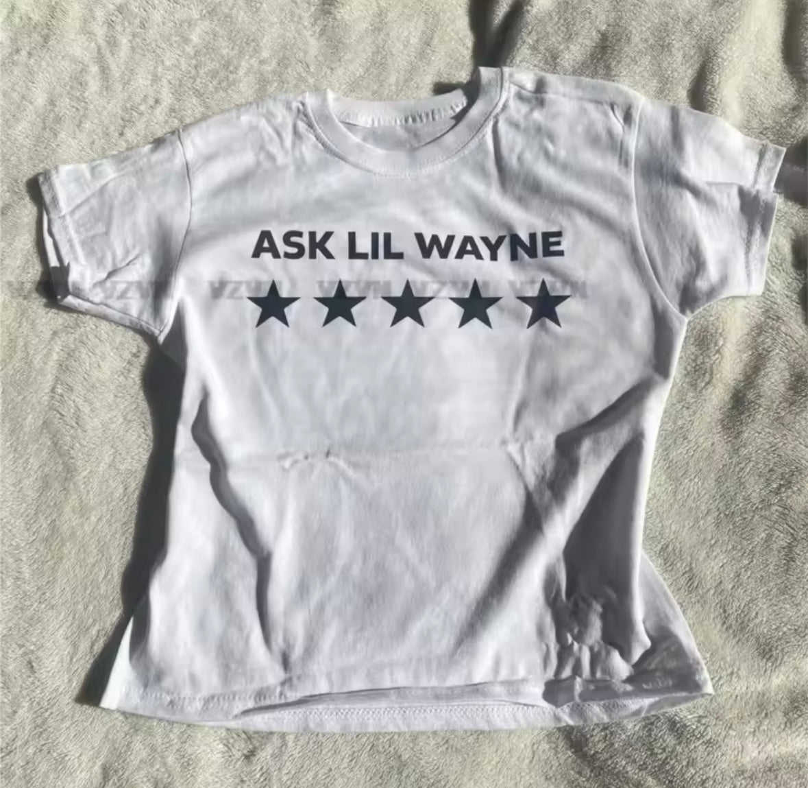 Ask Lil Wayne crop T-shirt